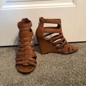 Brown Wedge Sandals from Express